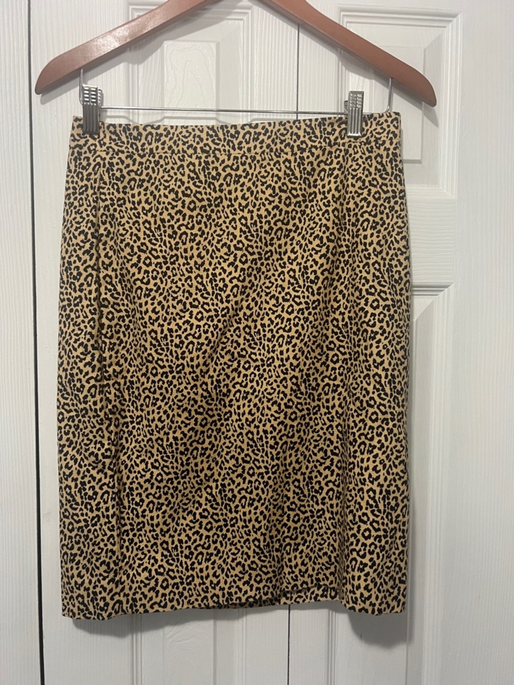 Leopard Print Pencil Skirt in Tan and Black j crew cotton pencil skirt